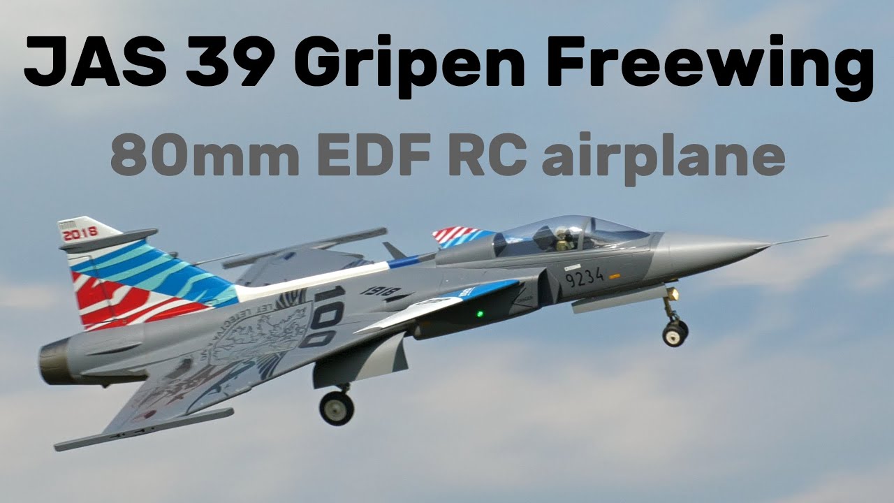 JAS 39 Gripen Freewing | 80mm EDF RC airplane | 4K | Rokytnice 2023