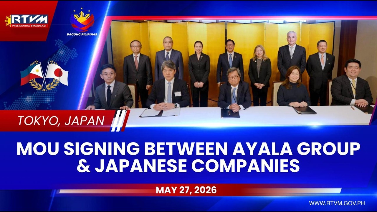 Подписание меморандума о взаимопонимании между Ayala Group и японскими компаниями 27.05.2026