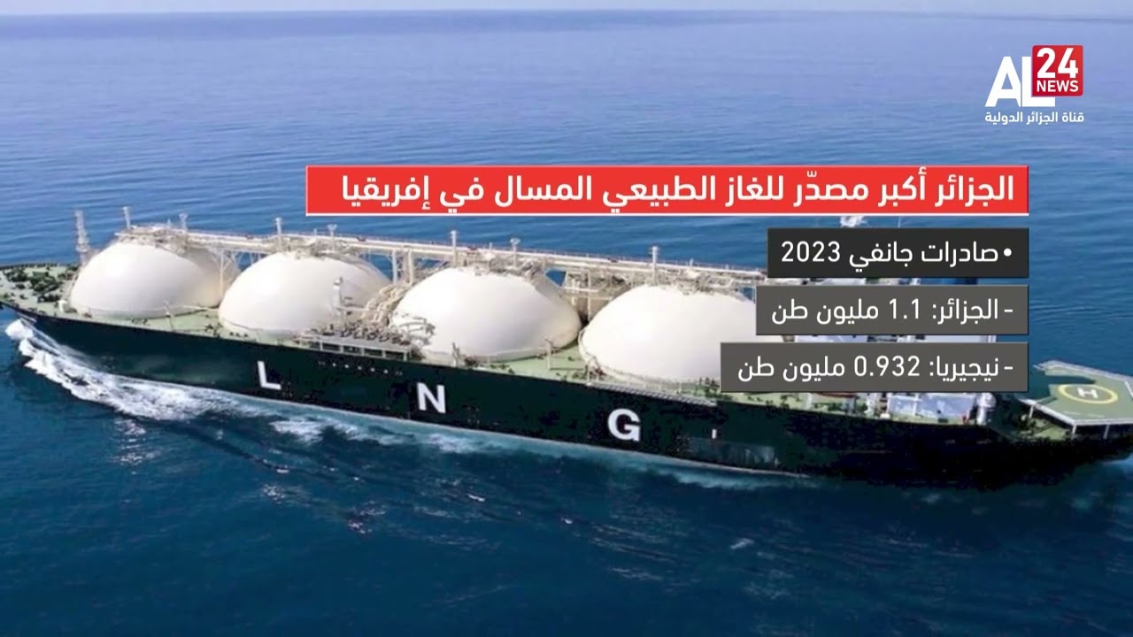 الجزائر تتصدّر أكبر مصدري الغاز المسال في إفريقيا