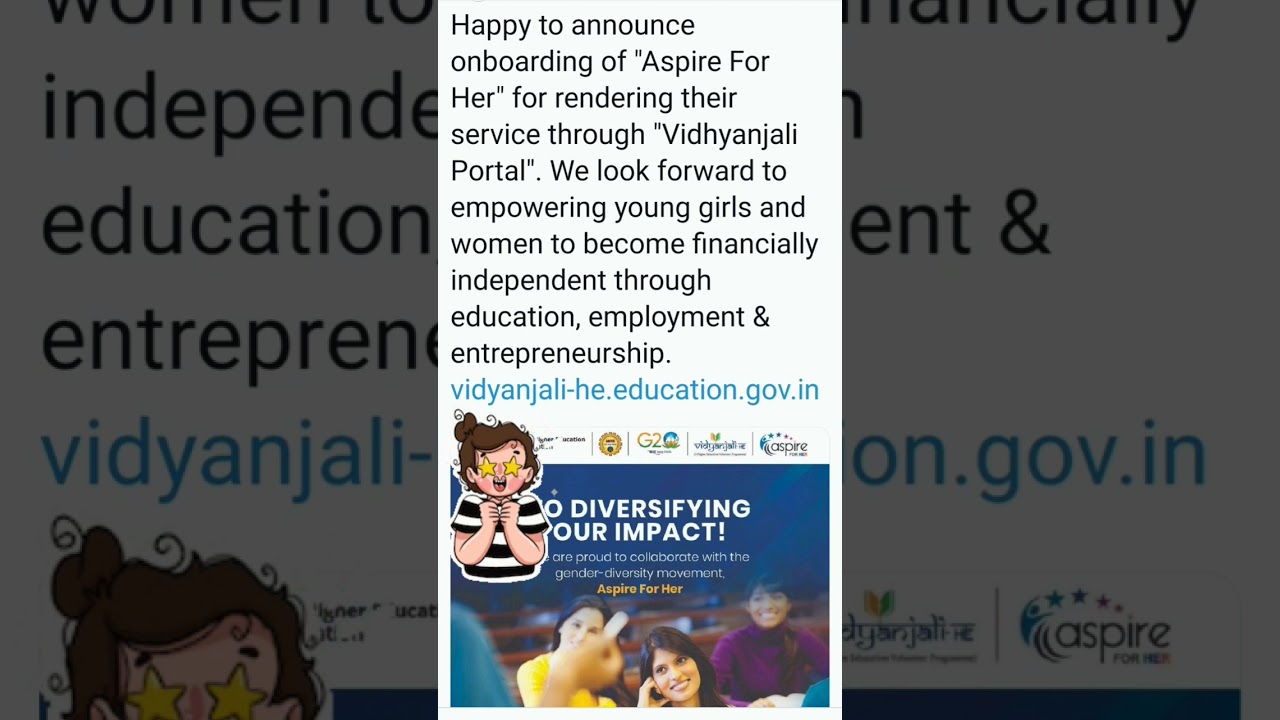 AICTE Latest Update #vidyanjaliportal #aicte #schemeforgirls 2023 Check out this