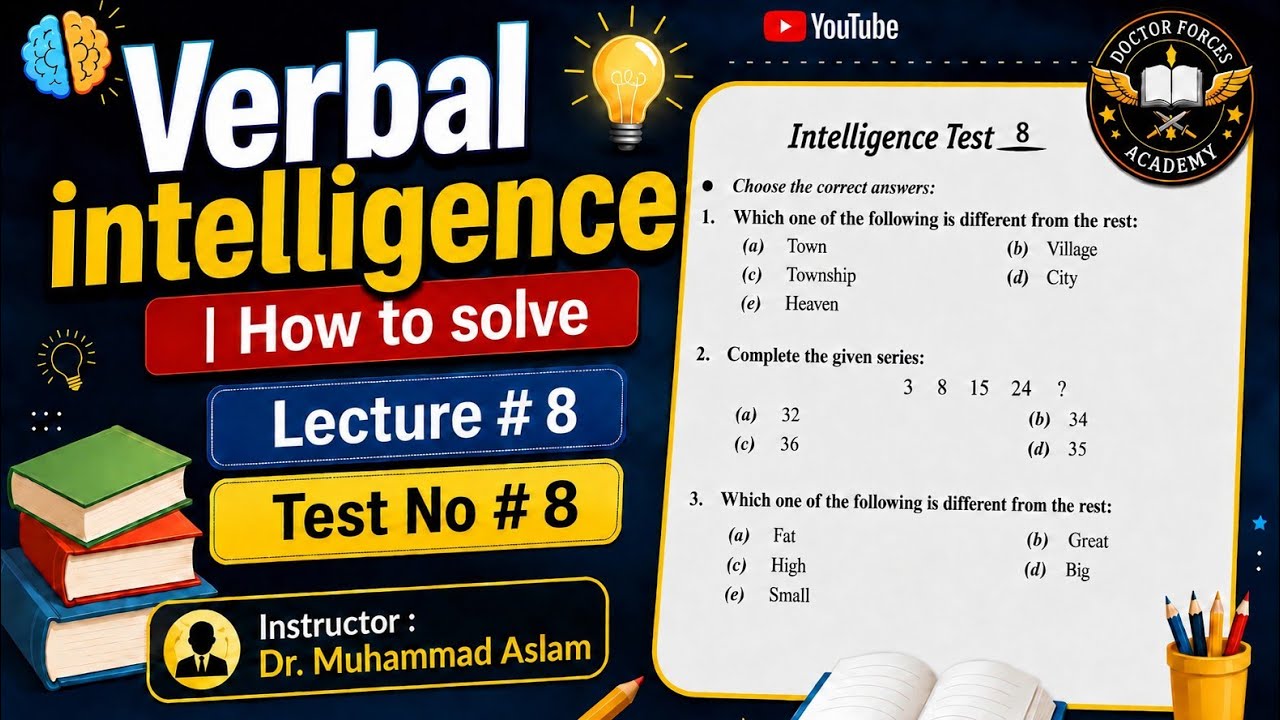 Verbal Intelligence | AMC AFNS Preparation | Lecture 08