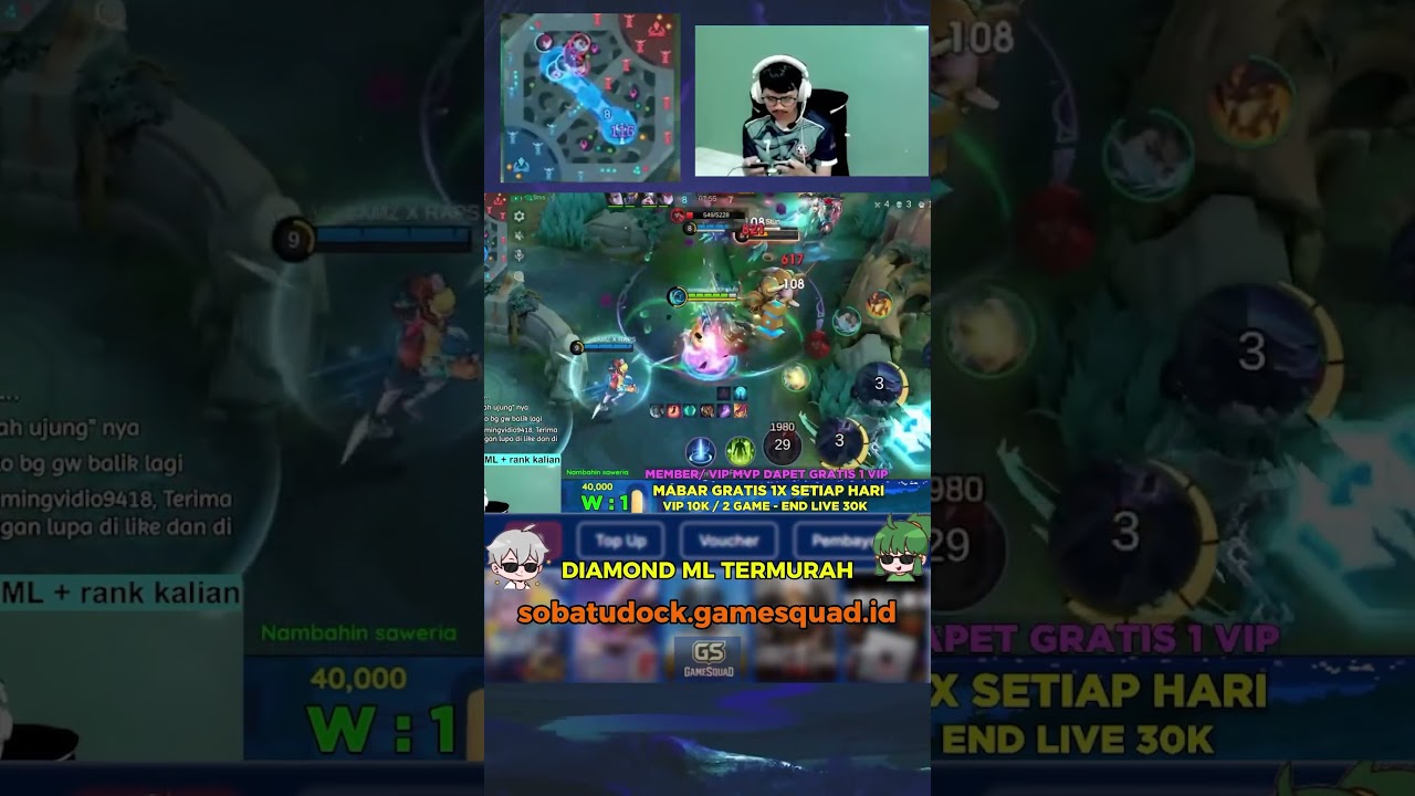Mabar ML транслируется ежедневно с 16:00 до 22:00 #mlbb #ml #live #mabar #free #mobilelegends