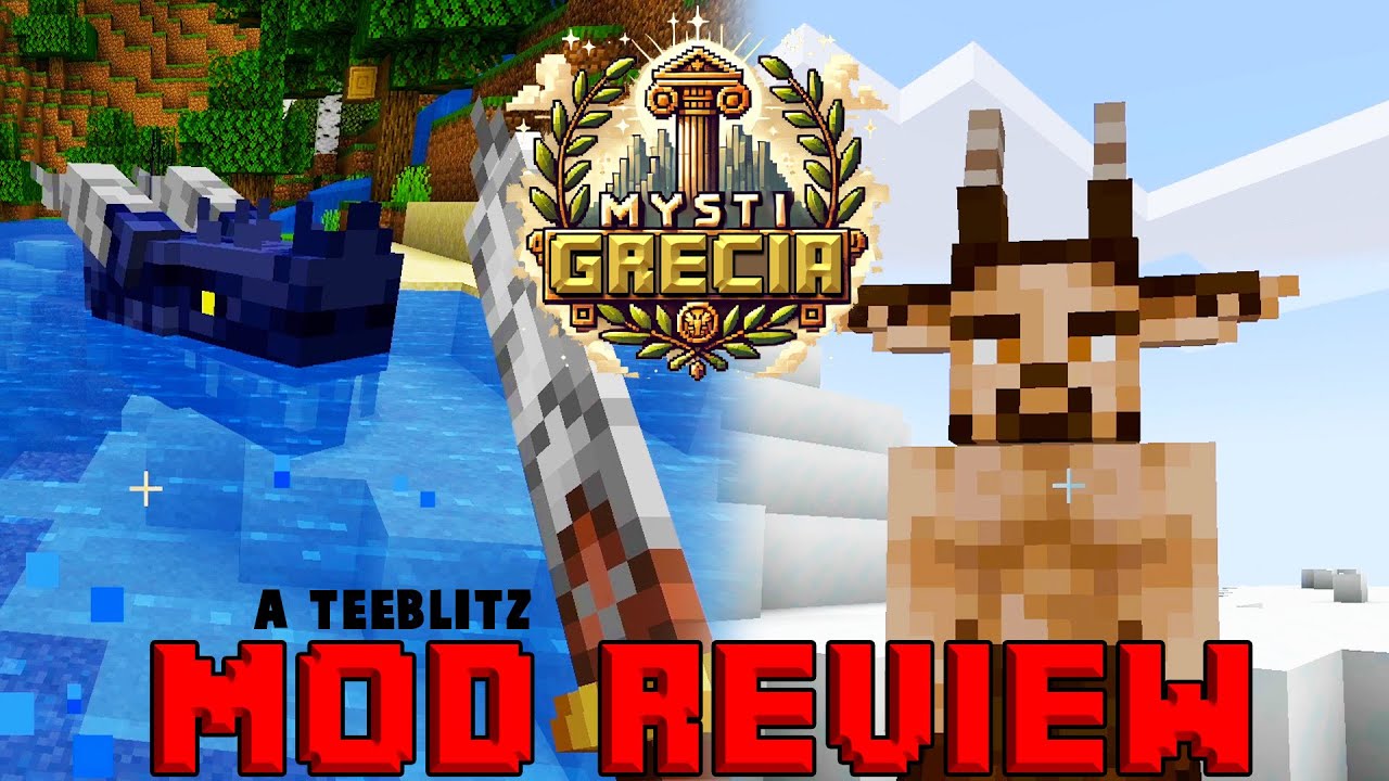 Minecraft Mod Review : Mysti Grecia - Percy Jackson