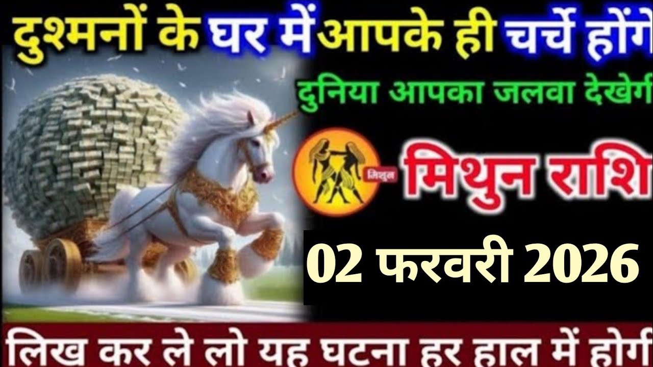 मिथुन राशि वालों 01 फरवरी 2026 दुश्मन के घर में आपके ही चर्चे होंगे#mithun#rashifal 