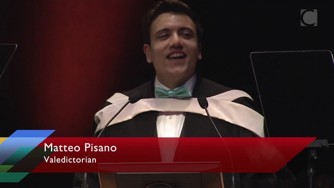 Matteo Pisano, 2017 Concordia Valedictorian