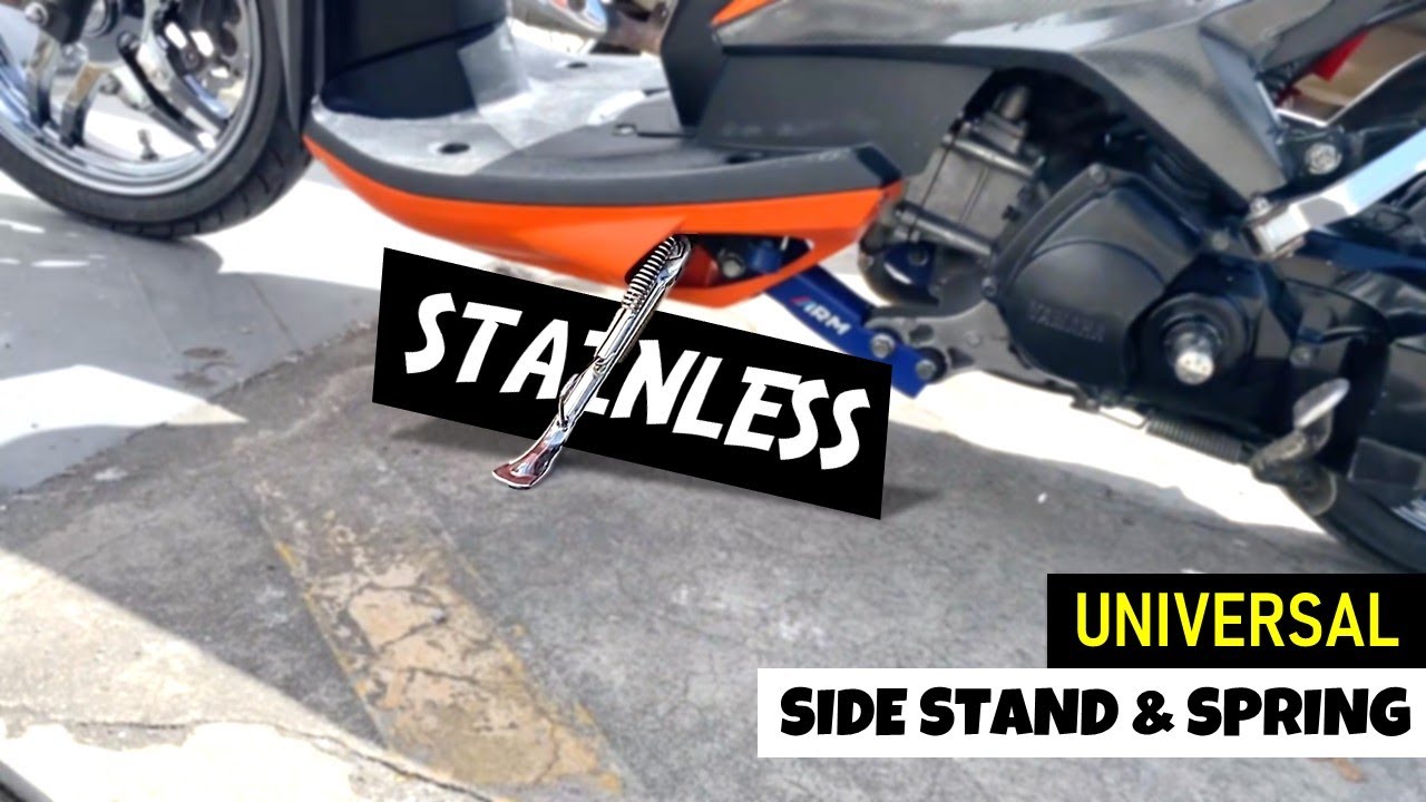 Stainless Side Stand & Spring for Mio MXi #accessoride