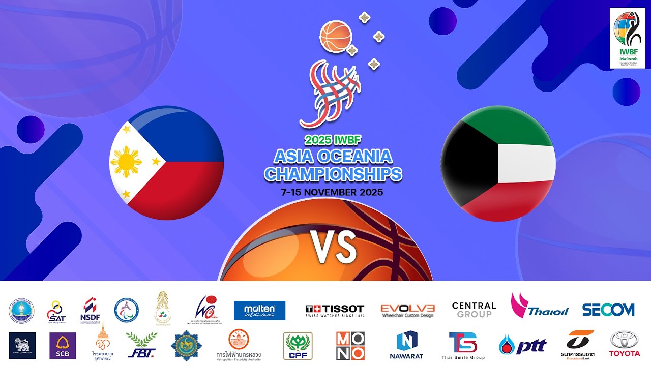 🇵🇭 Philippines vs 🇰🇼 Kuwait | Men’s Division 2 | 2025 IWBF Asia Oceania Championships – Bangkok