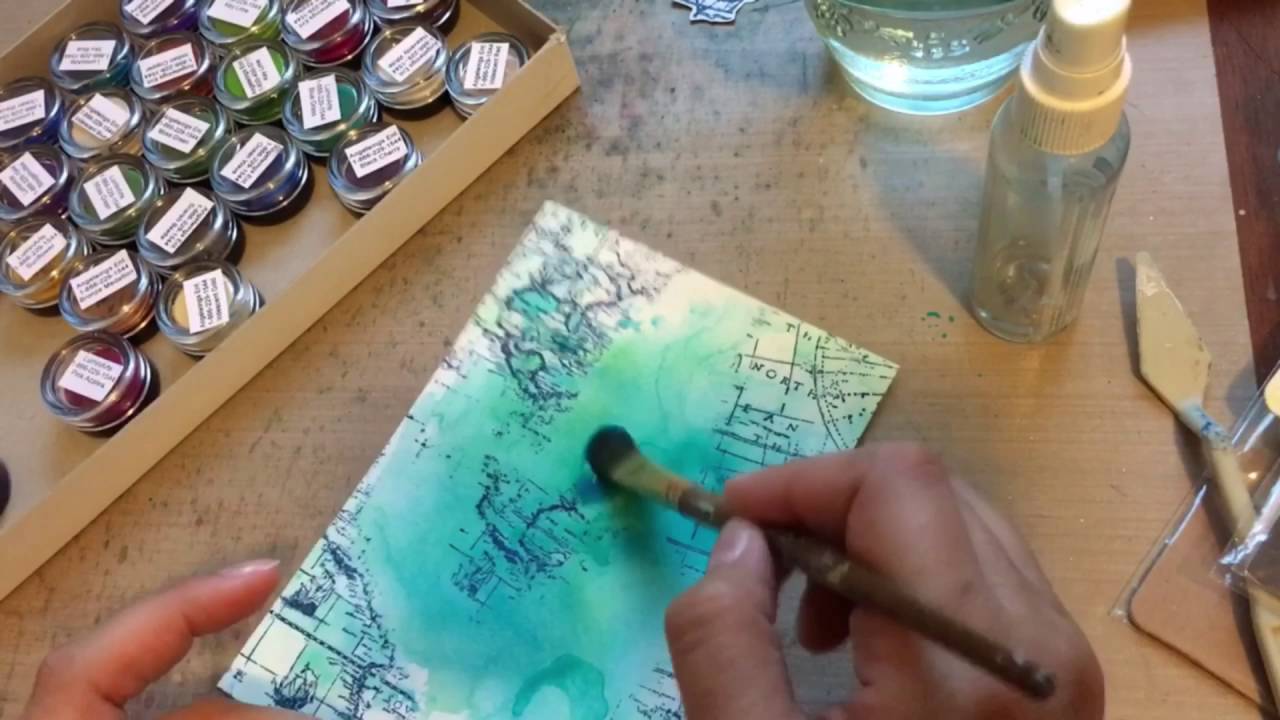 Mixed Media Card Tutorial With Stamps and Watercolor