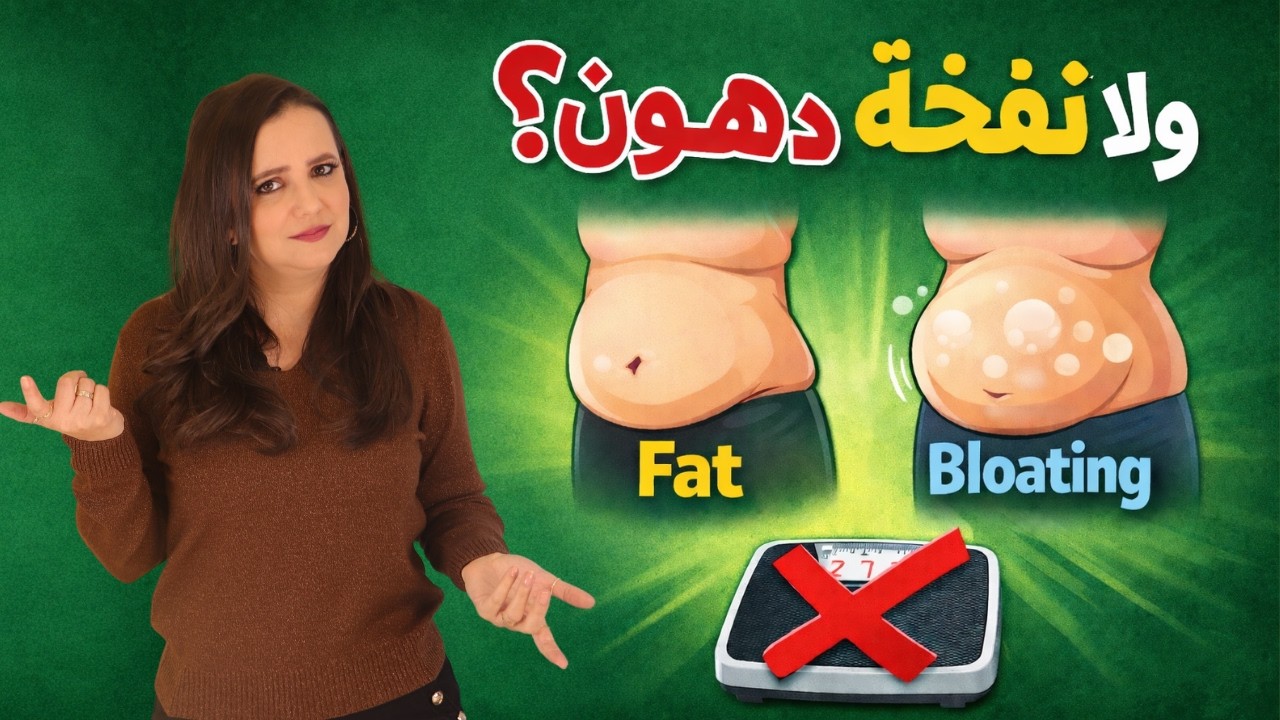 دهون البطن ولا نفخة؟ كيف تفرّق بينهم وليش الميزان بخدعك | د. ربى مشربش