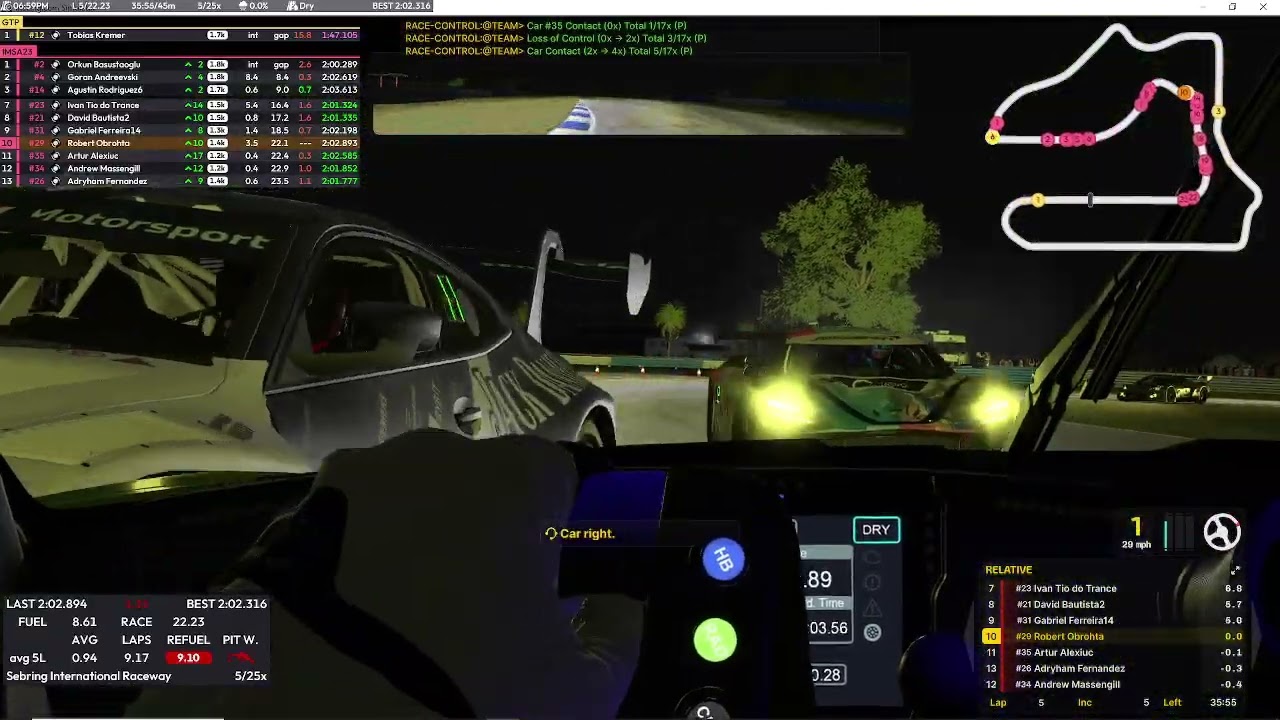 iRacing IMSA 26S1R2 - Sebring - Screw up and recovery
