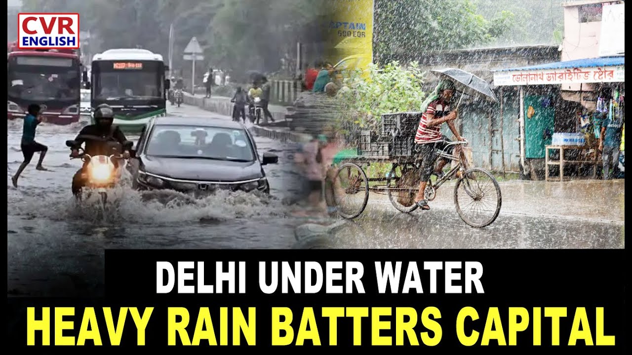 Heavy Rain In Delhi ☔ | Waterlogging At Bharat Mandapam Gate No.7 | Monsoon Chaos in Capital | CVR