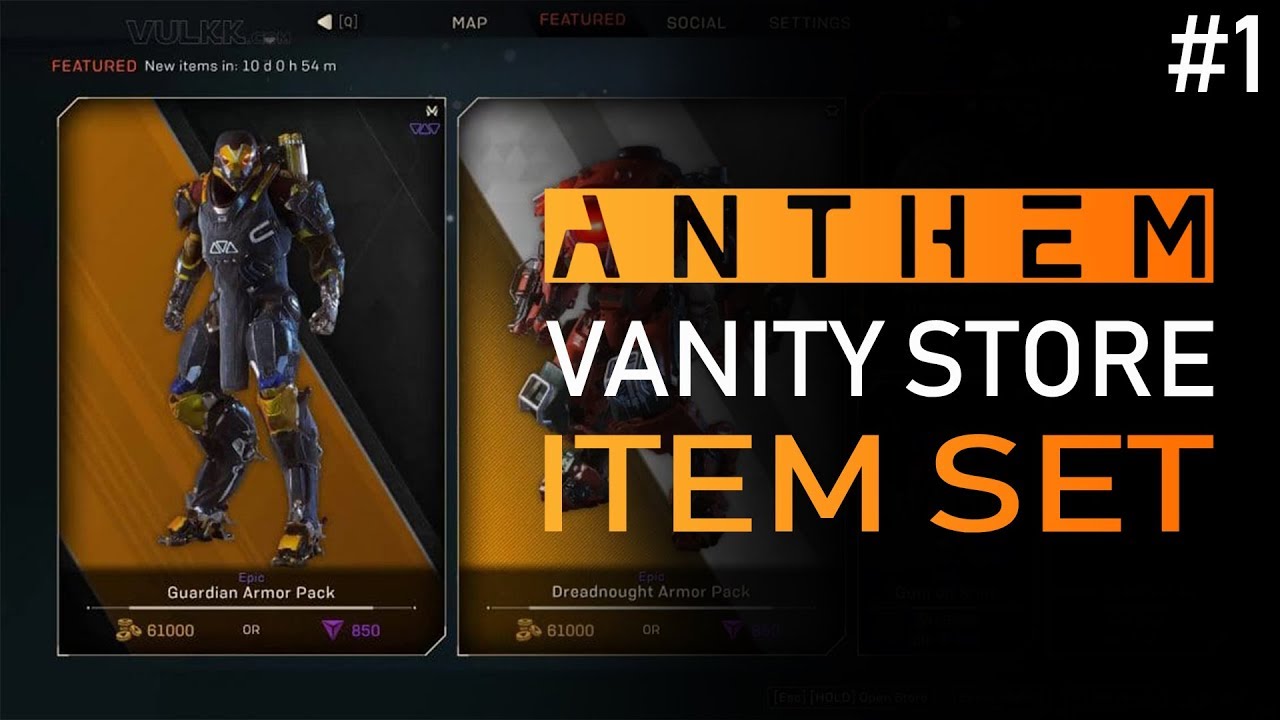 Anthem | Vanity Store NEW ITEMS - First Look First Store!