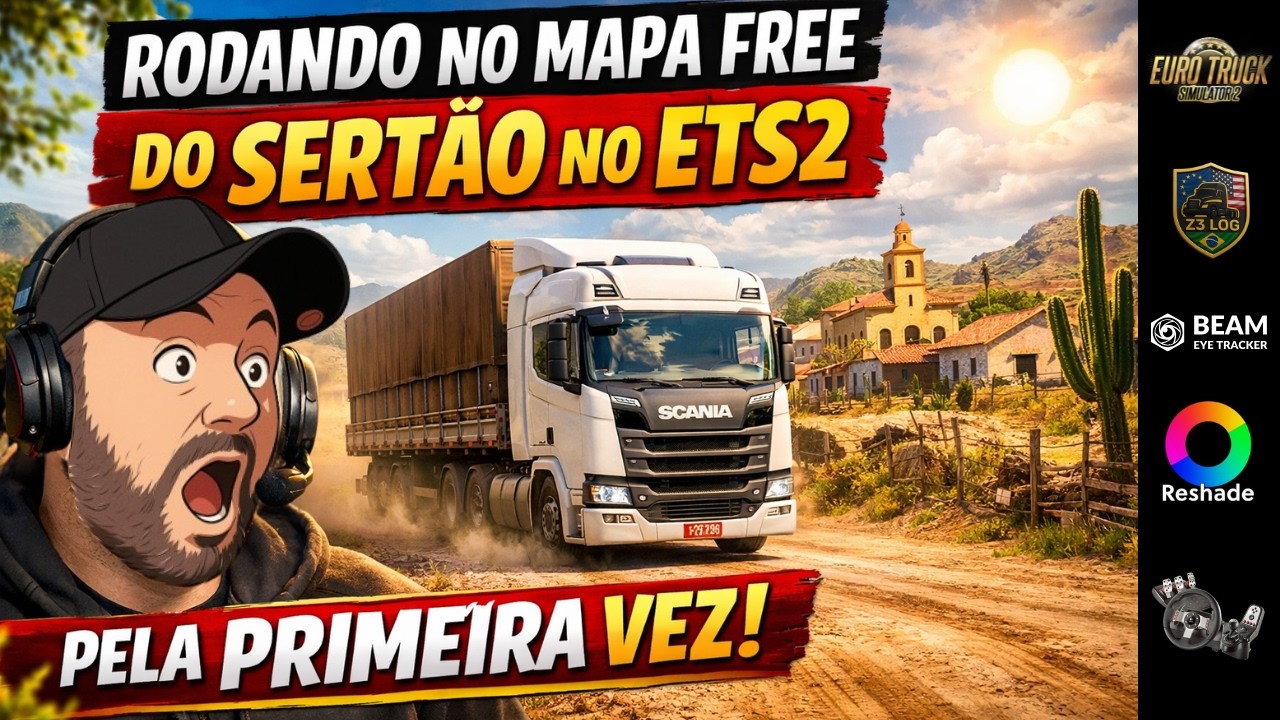 Rodando no mapa free do MG interior no ETS2.