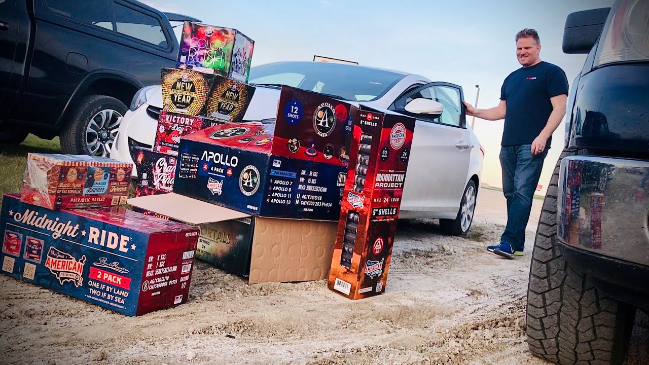 Lighting a Trunk-load of SUPERIOR FIREWORKS!