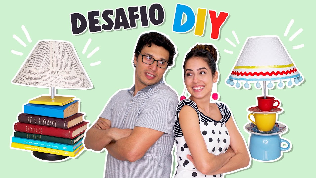 DESAFIO DIY: Batalha dos abajures com meu marido! Paula Stephania