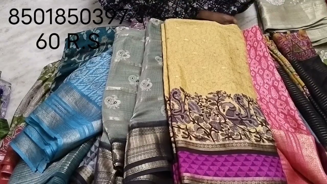 Pure ❤️ Maheswari silk & dola ❤️ 3 cut sarees ❤️ only 60 rupees ❤️ 8501850397
