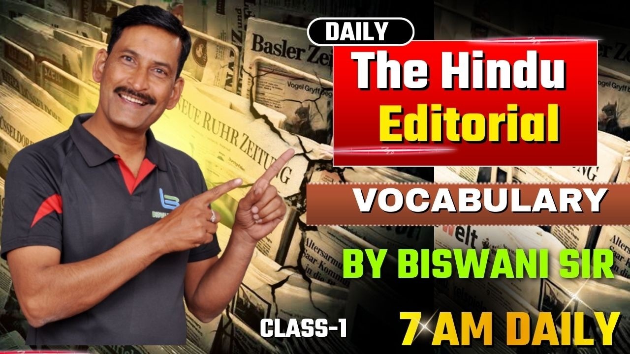 The Hindu Editorial Vocabulary | SET–1 | Meaning + Hindi | Idioms, Phrasal Verbs | English FOR ALL