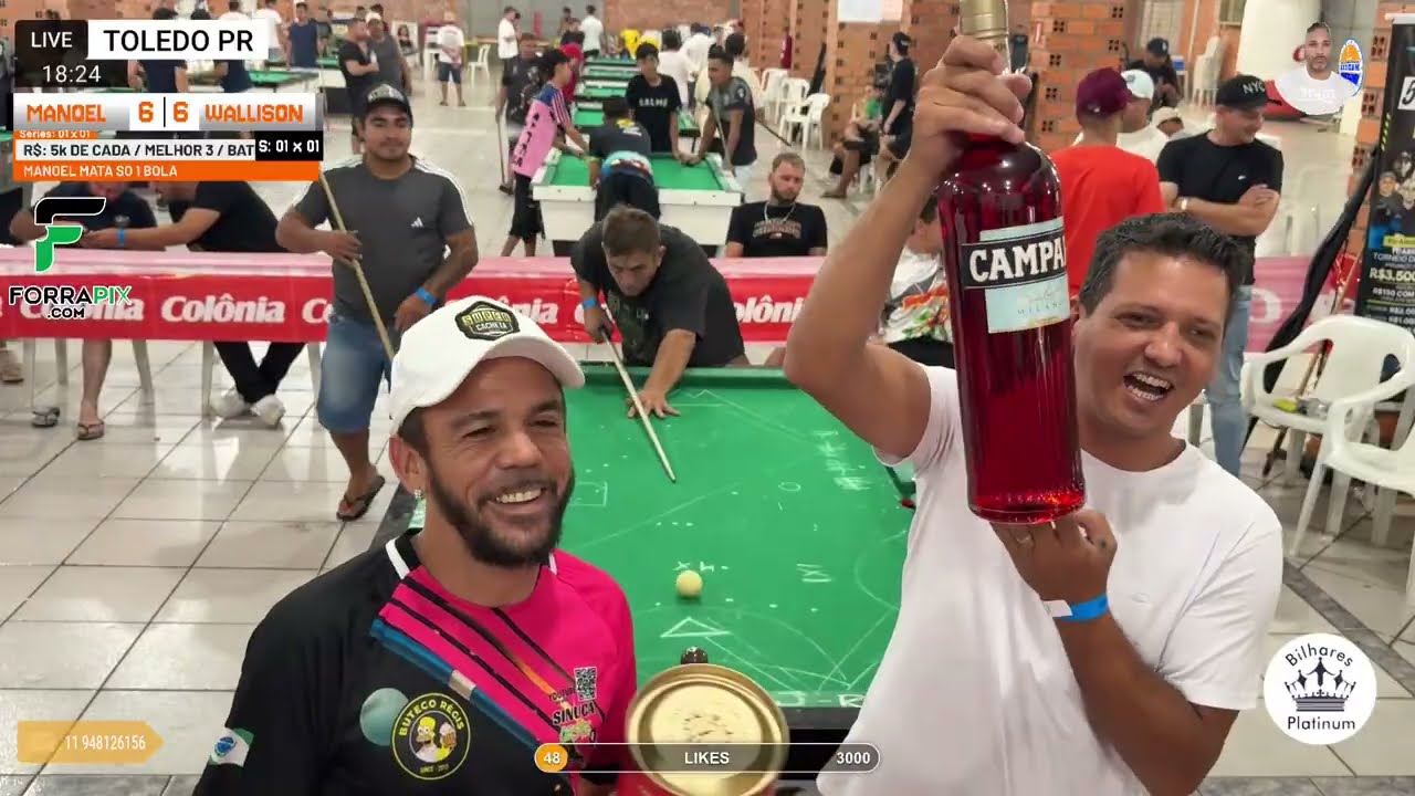 TOLEDO PR DIA 2  JOGOS AO VIVO  - #sinuca  #live  #aovivo