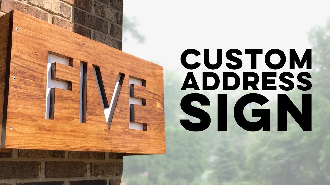 Custom Address Sign with Backlight // How-To // Woodworking