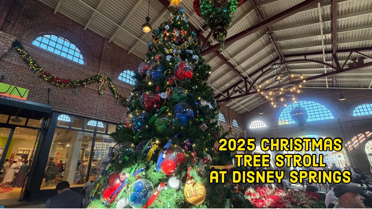 Прогулка по Рождественской елке в Disney Springs в 2025 году 🎄 Полный обзор и праздничная атмосфера