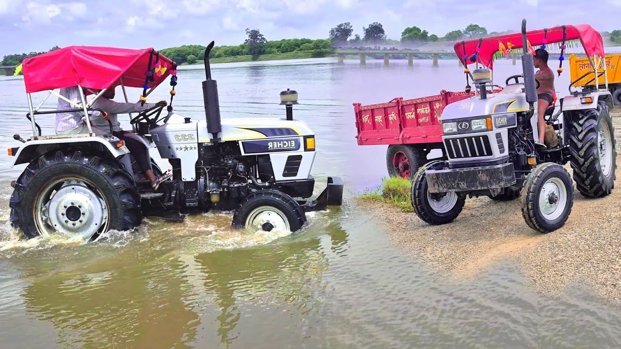 ट्रेक्टर धुलाई विडियो 😃😎 | tractor washing video #eicher333 #tractor #washing 