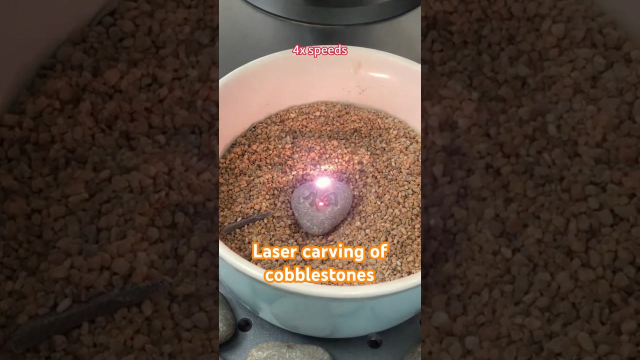 Laser Engraving Text on a Pebble&mdash;Full Process & Stunning Results! #laserengraving #laserdesigns