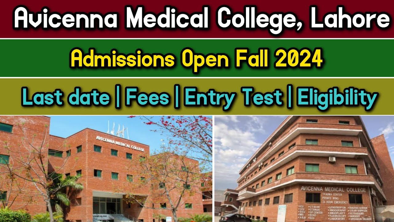 Avicenna Medical College, Lahore | Admissions Open Allied Health Sciences | Last date, Fees