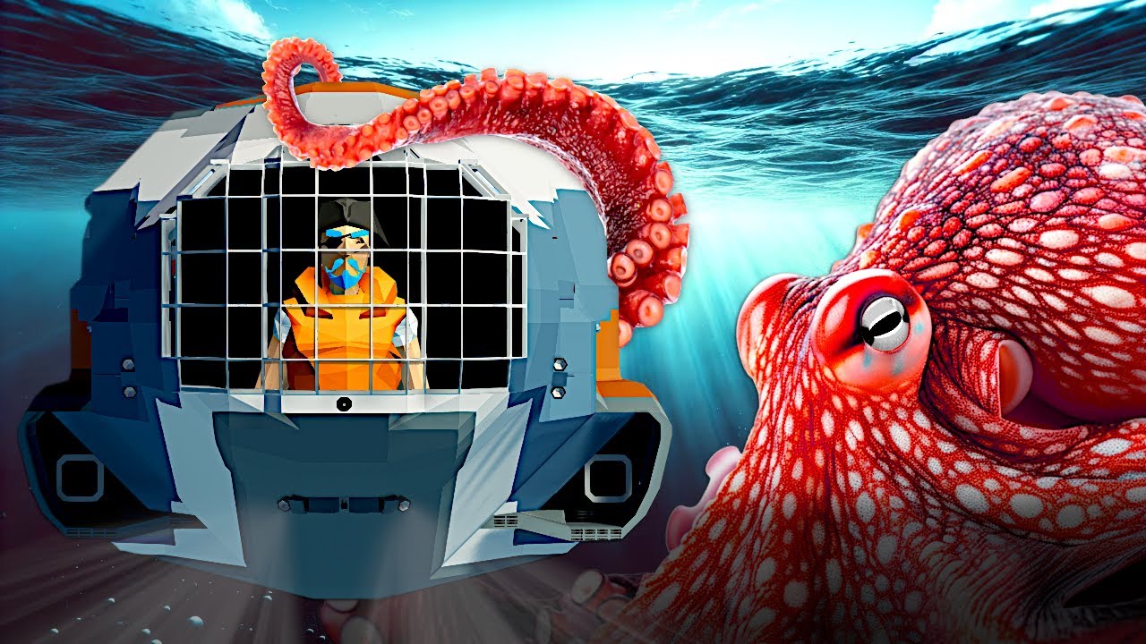 SEA MONSTER SINKS SUBMARINE! (Stormworks)