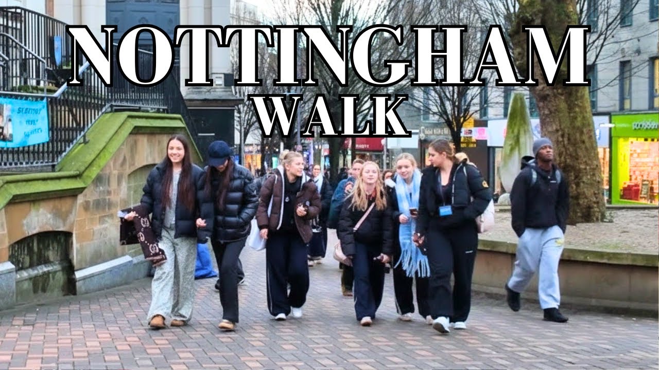 Walking Through Nottingham City Centre — England Street Walk (4K)