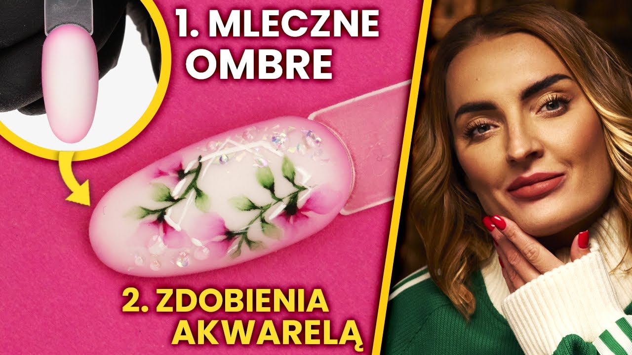 MLECZNE OMBRE i AKWARELE NA PAZNOKCIACH! Jak malować?