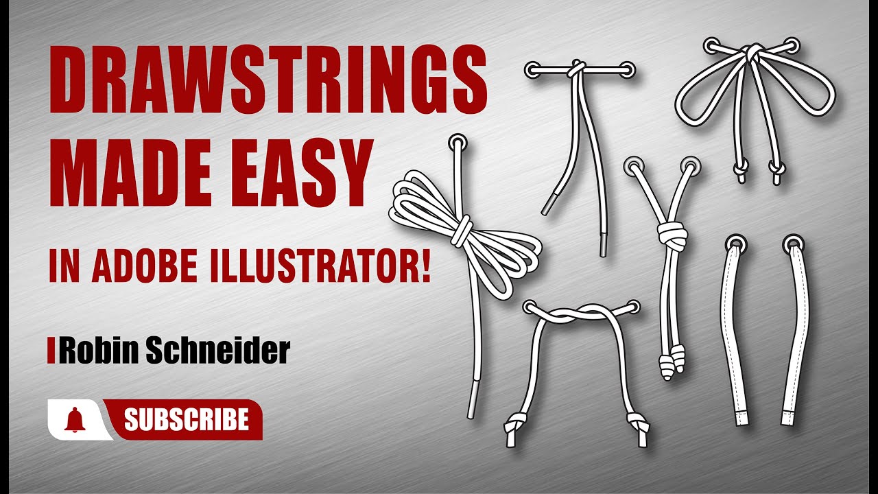 How to Draw Easy, Editable Drawstrings in Adobe Illustrator – Fashion Flats Tutorial🔗 Watch it here
