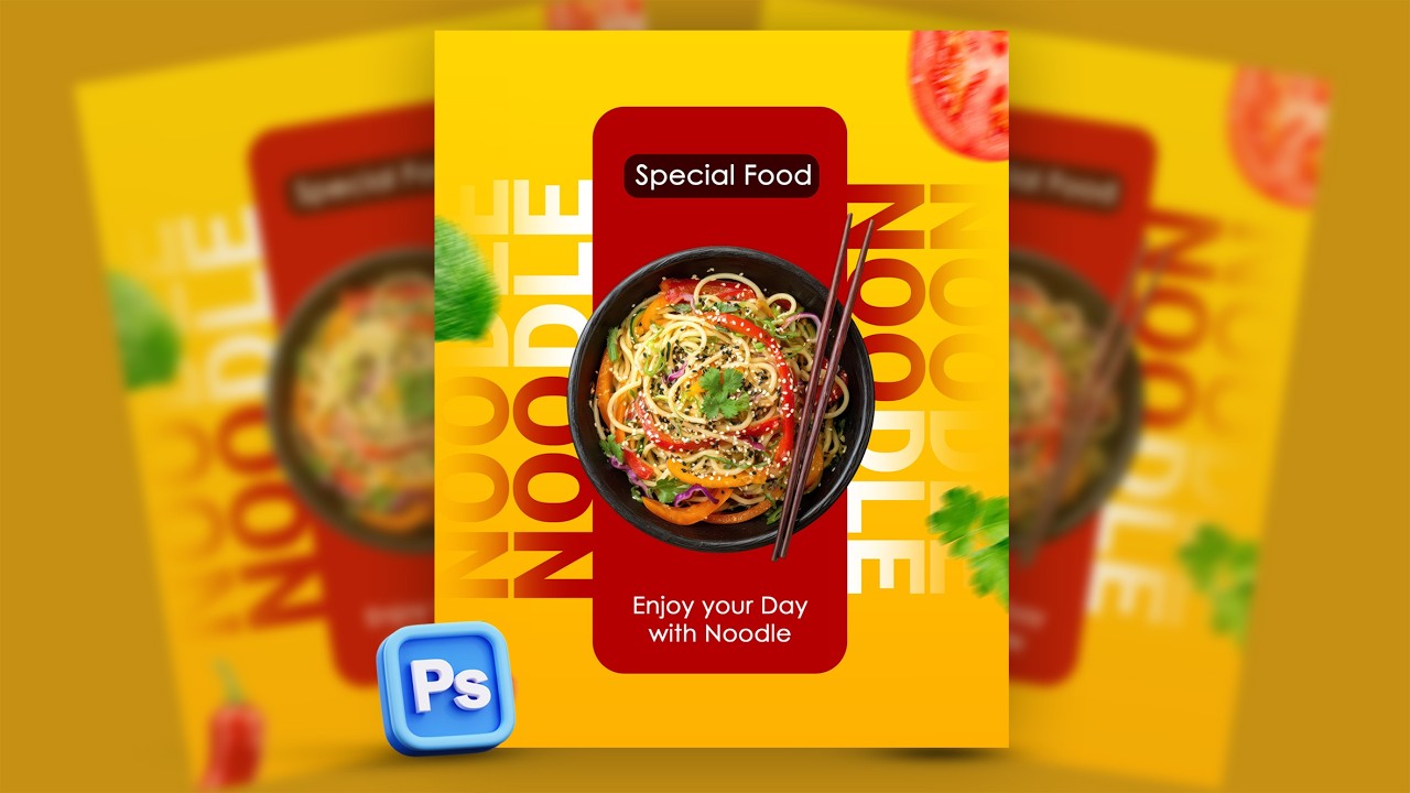 Amazing Noodles Poster Design in Photoshop Step by Step