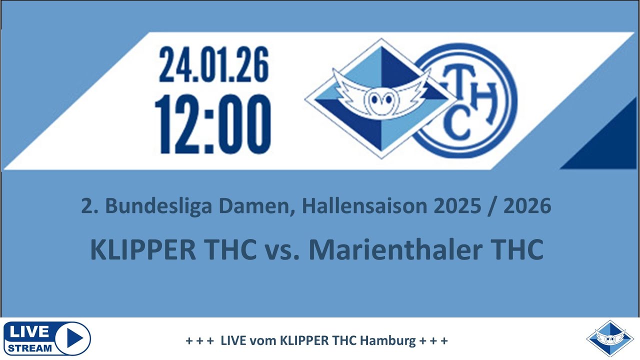 KLIPPER THC vs. Marienthaler HC, 2. Bundesliga Damen, Halle 2025/2026