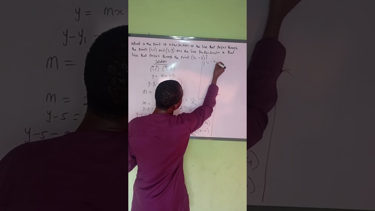 Calculation on points of Intersection #maths #education #intersections 