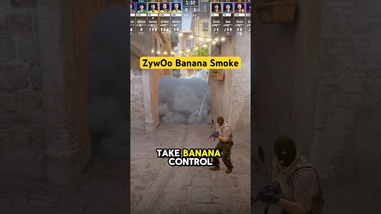 ZywOo Shows PERFECT Banana Smoke on Inferno