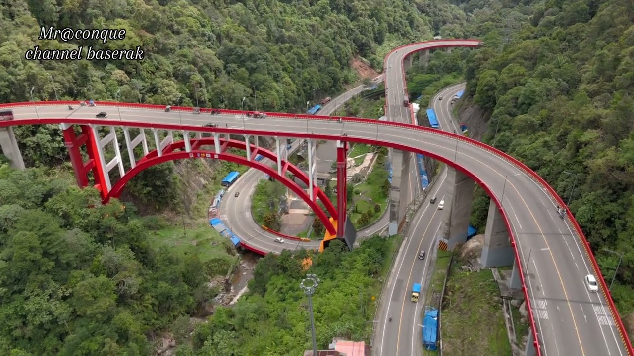 Keindahan Jembatan Kelok Sembilan payakumbuh _ sumatra barat