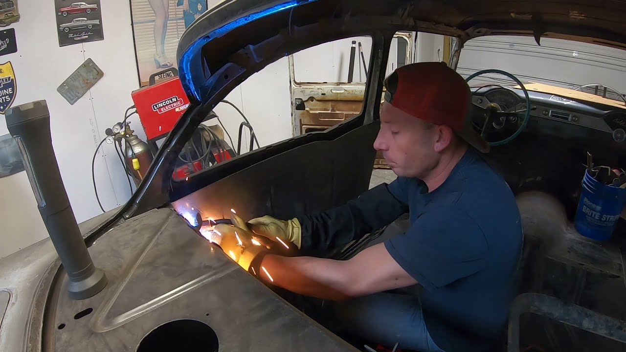 Tri-Five Chevy: 4door to 2door conversion ( Rear inner structure for roll up windows)