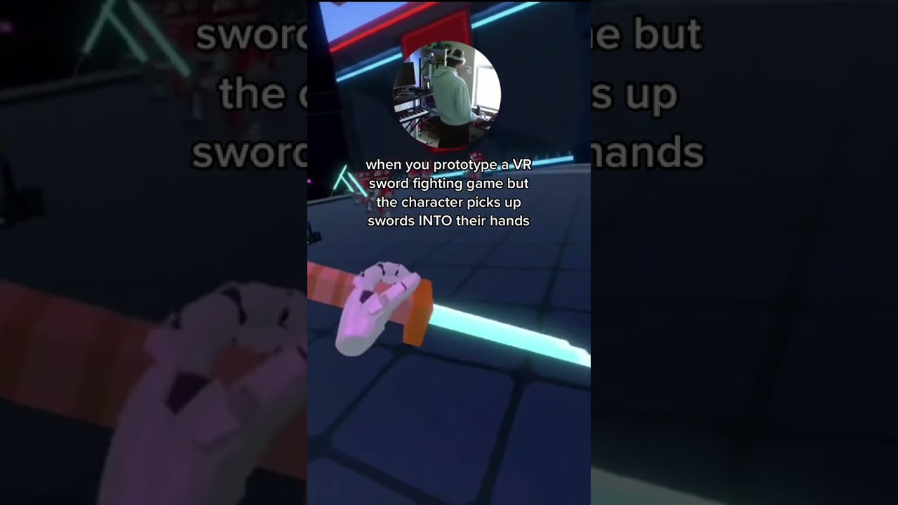 👋 + 🗡 = 😭 #indiegame #gaming #vr #clonedroneinthedangerzone