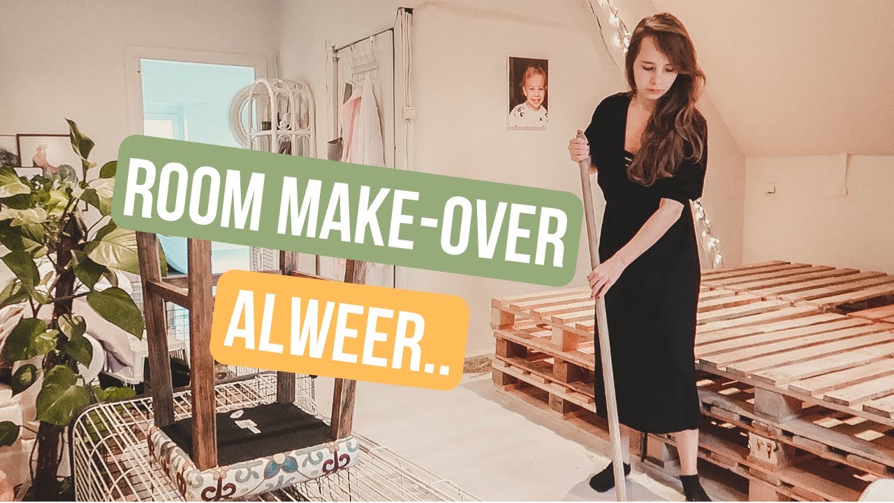 ROOM MAKE-OVER met pallettenbed!