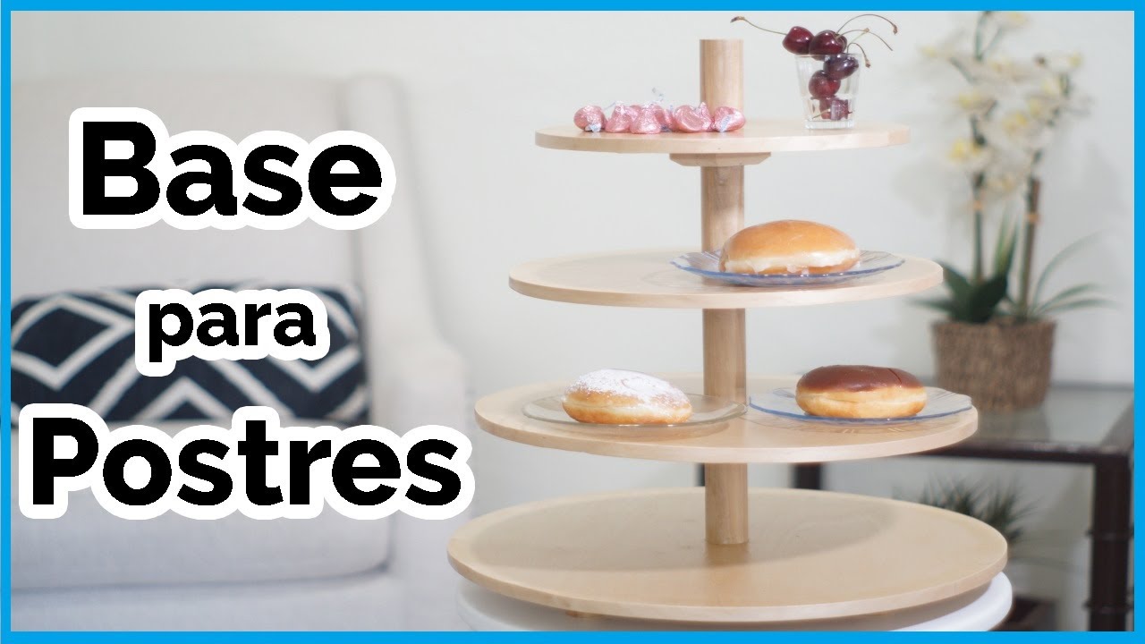 Cómo hacer una base para postres o cupcakes? / How to do a wooden base for cupcake desserts?