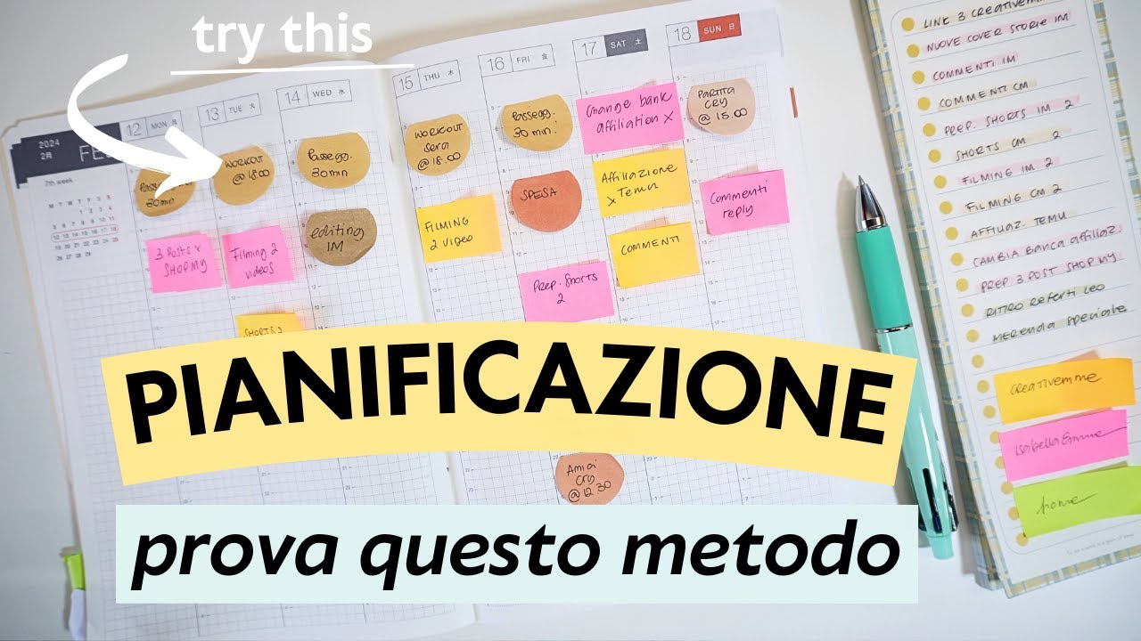COME PIANIFICARE LA SETTIMANA NELL' AGENDA CON IL METODO VOLANTE | Creativemme