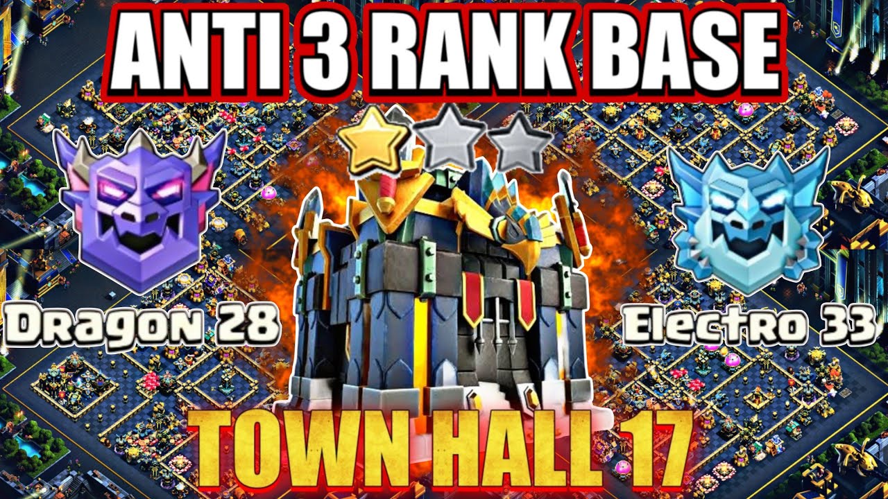UNBEATABLE TH17 CWL + RANK BASE || TOP-10 TH17 BEST RANK  BASE WITH COPY LINKS + BONUS BASE REPLAY