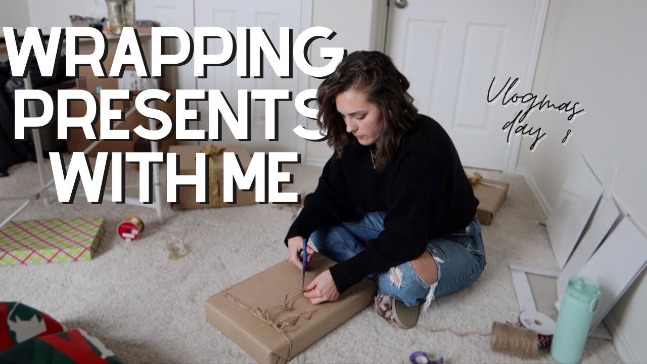Wrapping Presents & Logan's Reaction To The Presents Under The Tree // Vlogmas Day 8