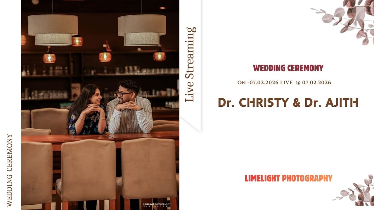 Dr. CHRISTY & Dr. AJITH || WEDDING || LIVE STREAMING || 07.02.2026 || TIME - 10.30 AM ||