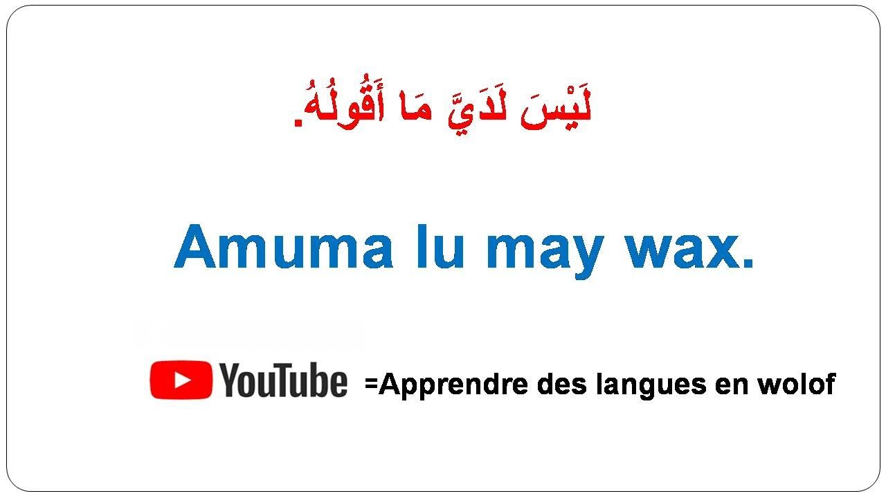 Jàng Araab ci Wolof // Lesson 13 _ Some Expressions You Need to Know in Arabic and Wolof