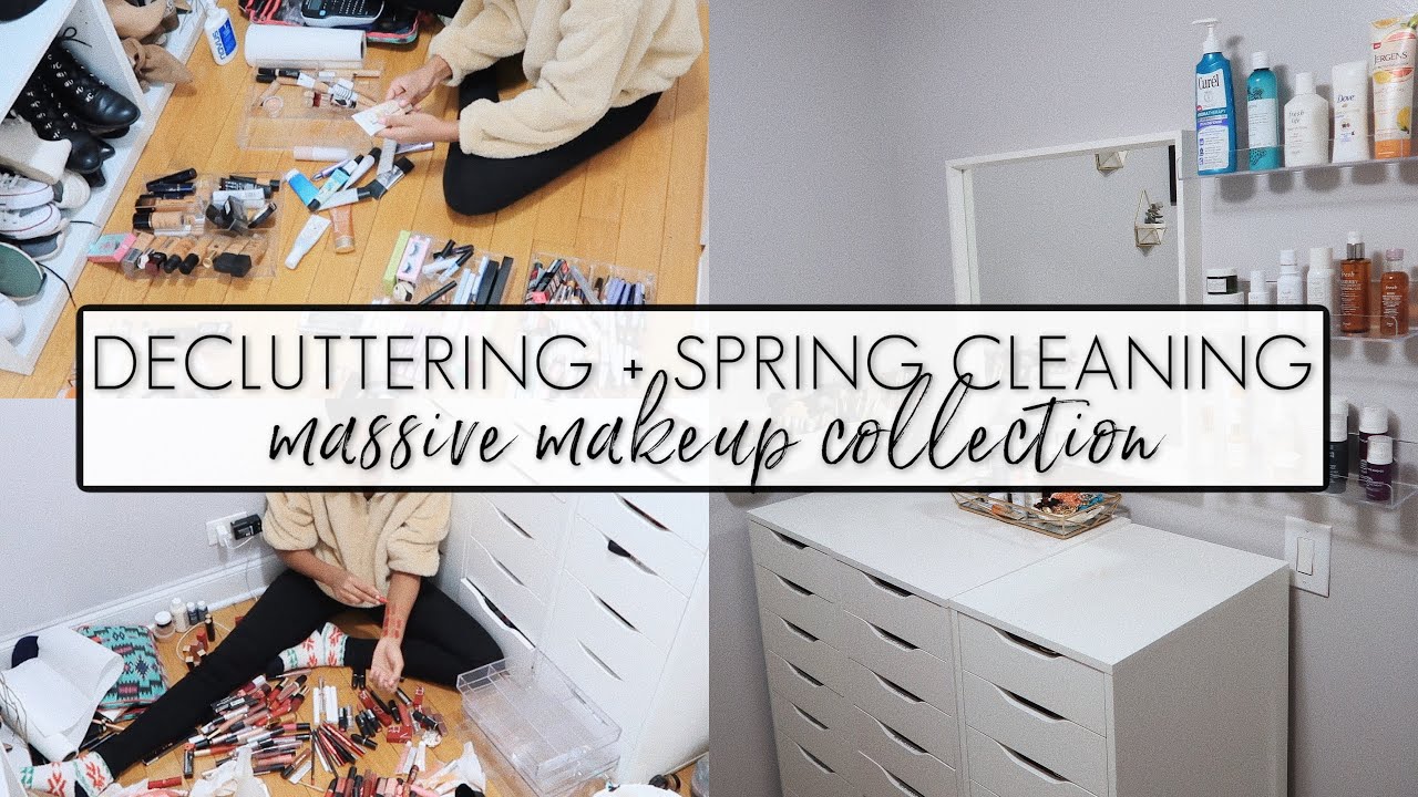 Decluttering + Spring Cleaning | MASSIVE MAKEUP COLLECTION
