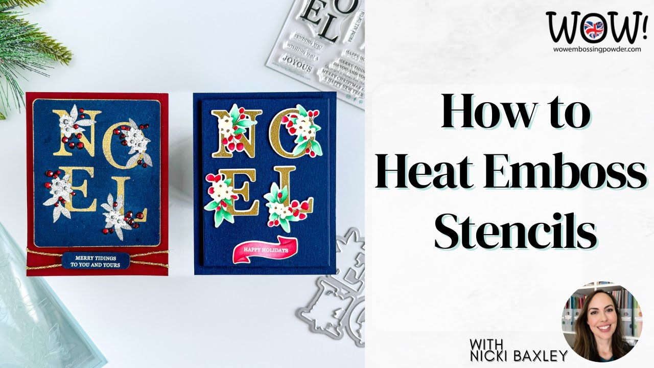 How to Heat Emboss with STENCILS - Top Tips Revealed! #cardmaking