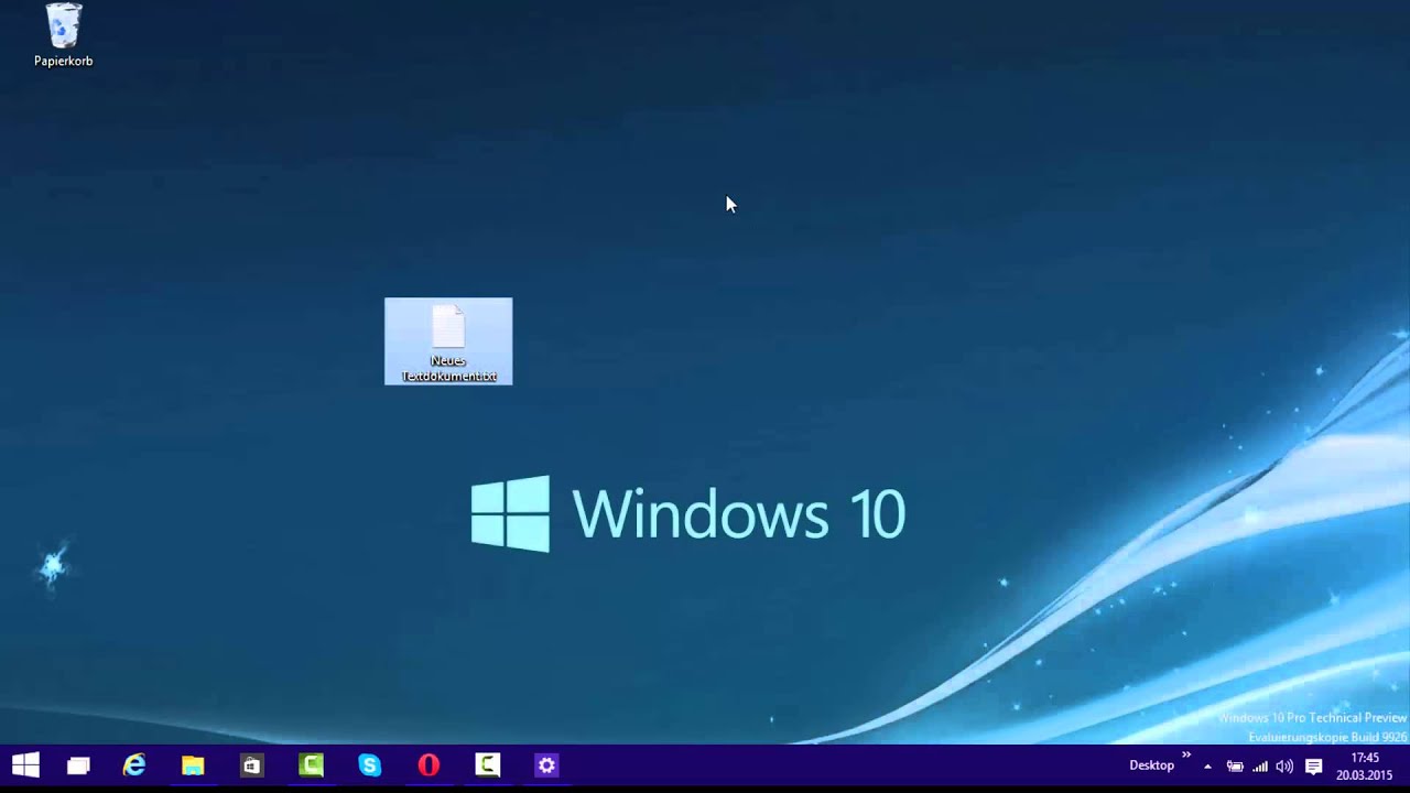 Windows 10 Desktop Anzeigen an die Taskleiste anheften