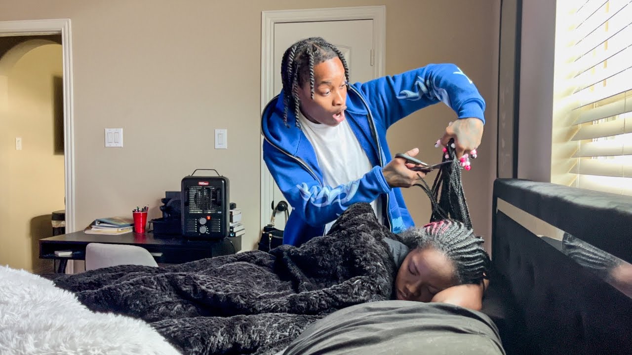 My Lil Cousin Braids Were Old So...I CUT THEM While She Was Sleep!
