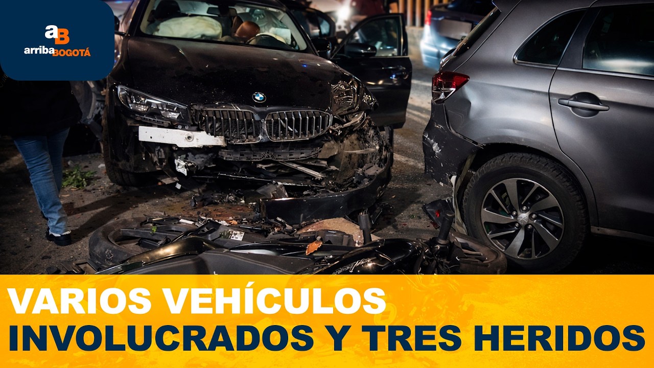 Choque en avenida Caracas: varios vehículos involucrados y tres heridos | CityTv | ArribaBogotá